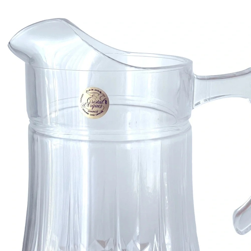 Cristal d’Arques Longchamp Pitcher 24% Lead Crystal Vintage 1.4 Liter
